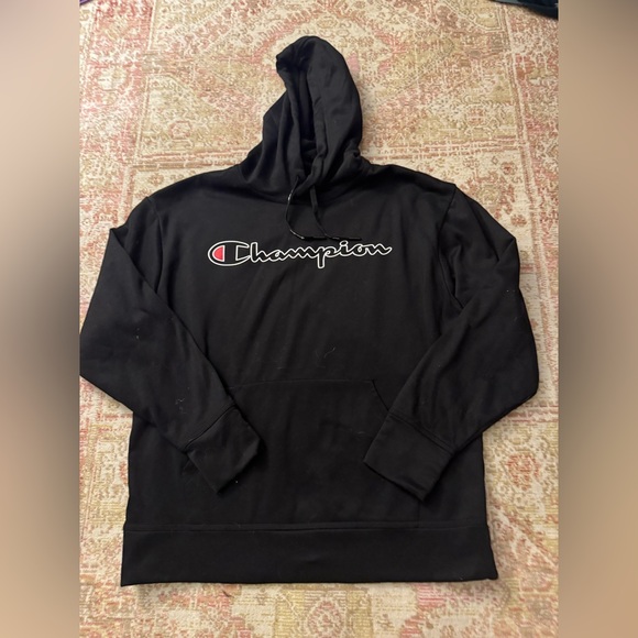 Men’s Champion Black Hoodie Large - Picture 1 of 3